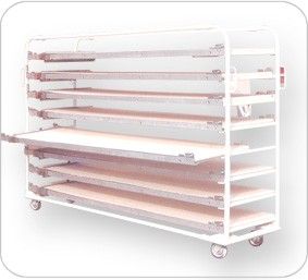 Deck oven carts with chargers for EK22 IDEAL 60-5